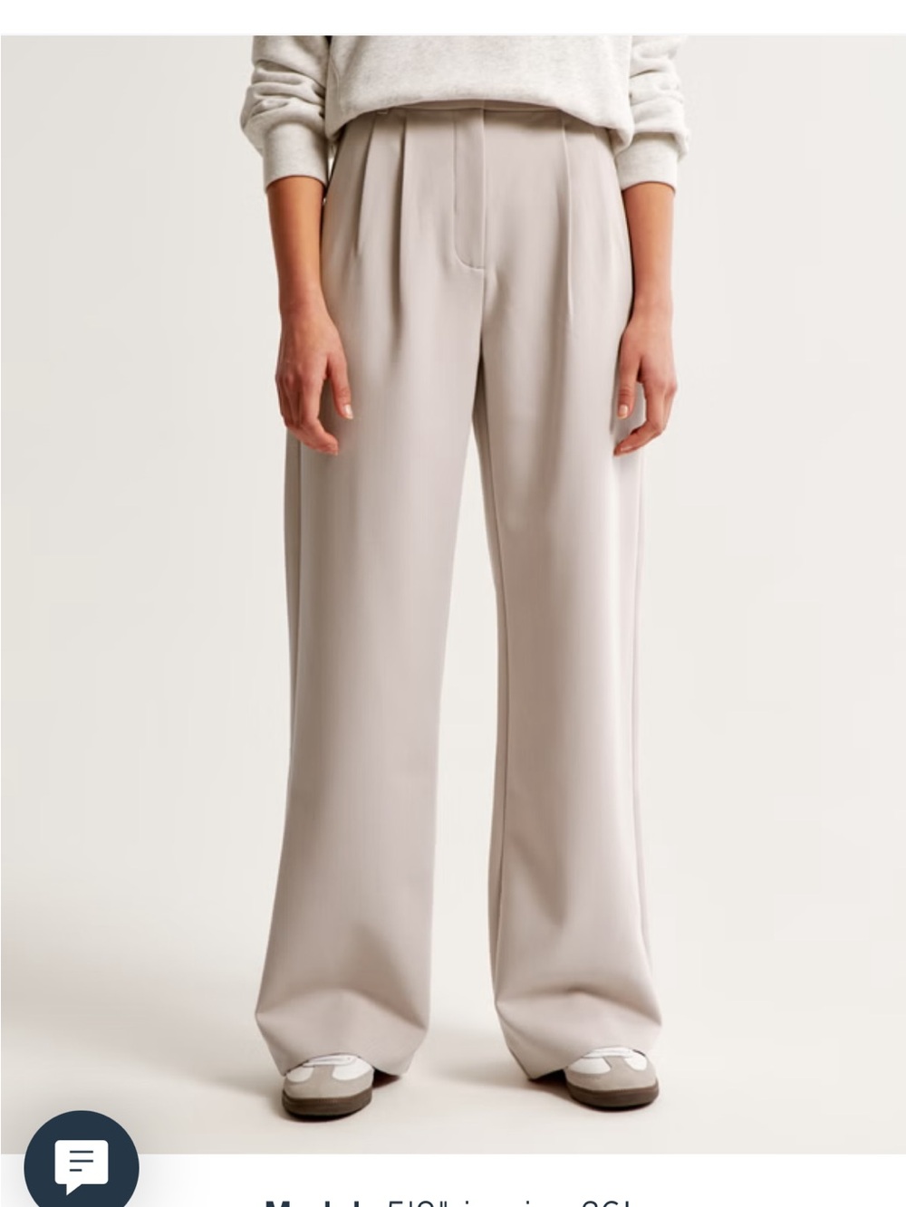 Abercrombie & Fitch Wide Leg Pants in Light Taupe - curve love